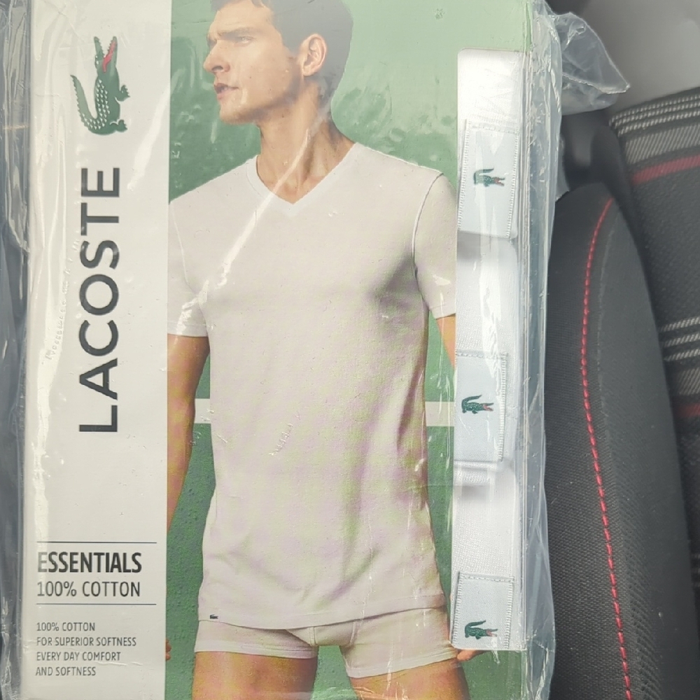 Lacoste White Undershirt Classic Design